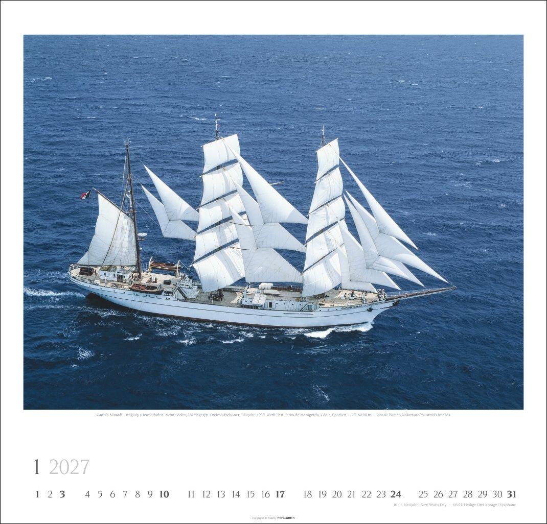 Beispielinhalt (Bild) Tall Ships Kalender 2027
