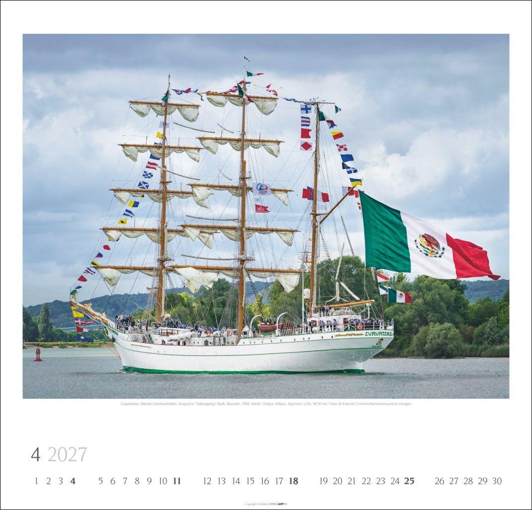Beispielinhalt (Bild) Tall Ships Kalender 2027