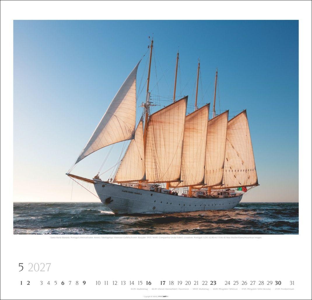 Beispielinhalt (Bild) Tall Ships Kalender 2027