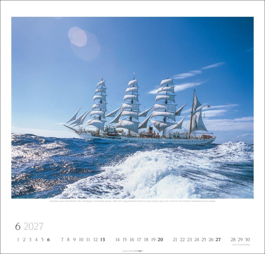 Beispielinhalt (Bild) Tall Ships Kalender 2027