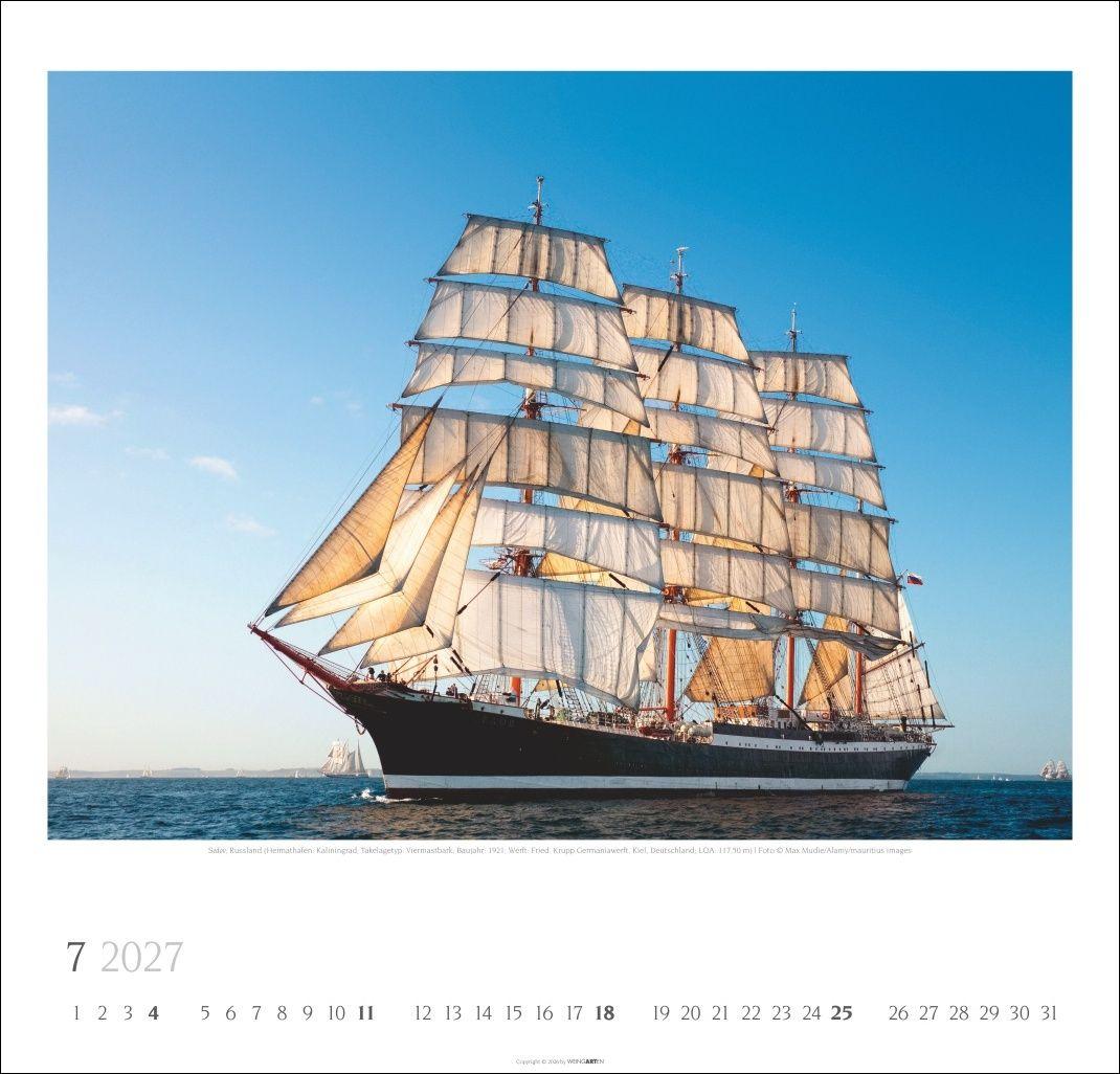 Beispielinhalt (Bild) Tall Ships Kalender 2027