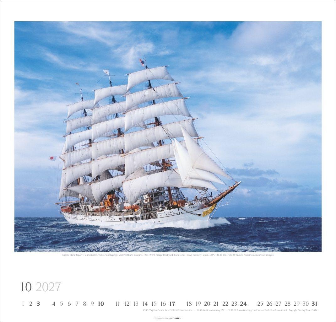 Beispielinhalt (Bild) Tall Ships Kalender 2027