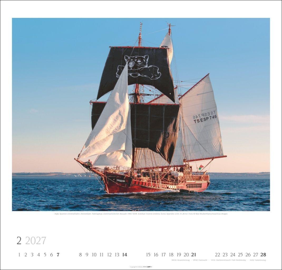 Beispielinhalt (Bild) Tall Ships Kalender 2027