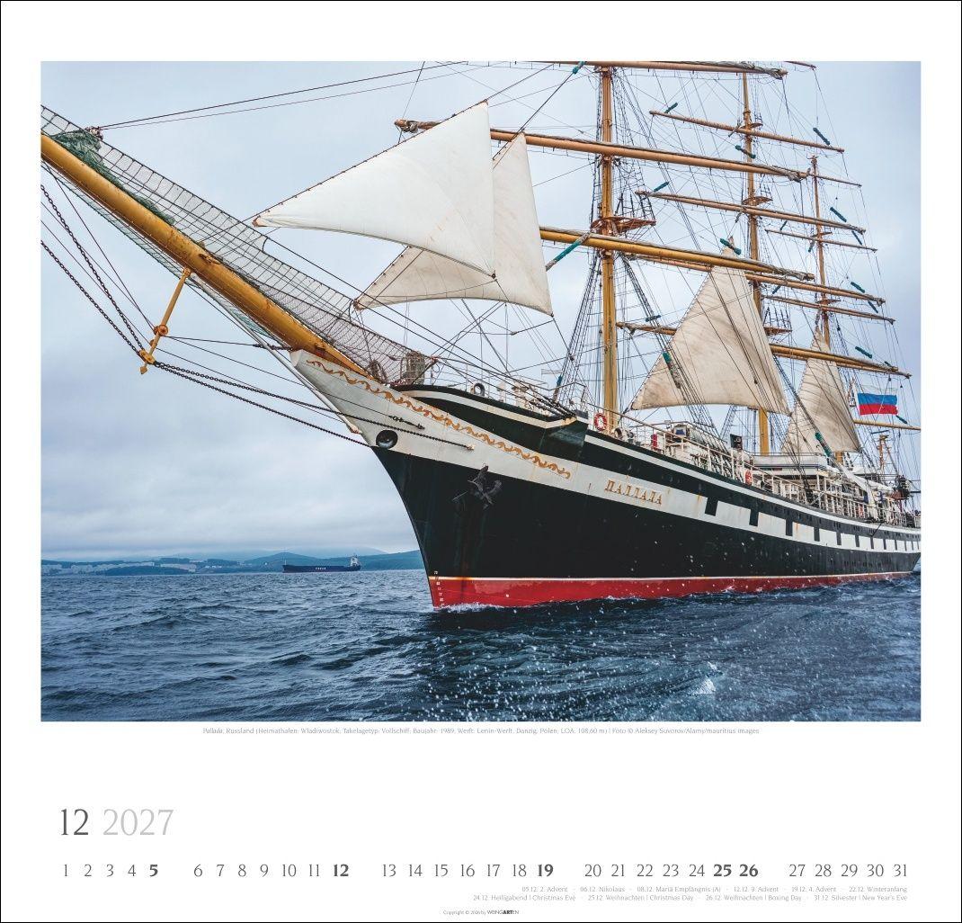 Beispielinhalt (Bild) Tall Ships Kalender 2027
