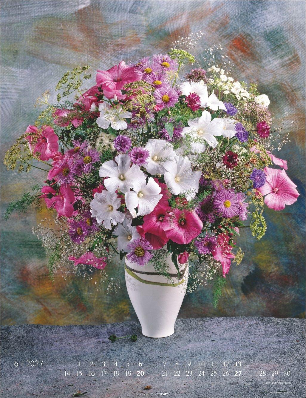 Beispielinhalt (Bild) Die schönsten Blumensträuße Kalender 2027