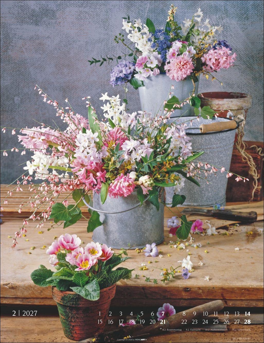 Beispielinhalt (Bild) Die schönsten Blumensträuße Kalender 2027