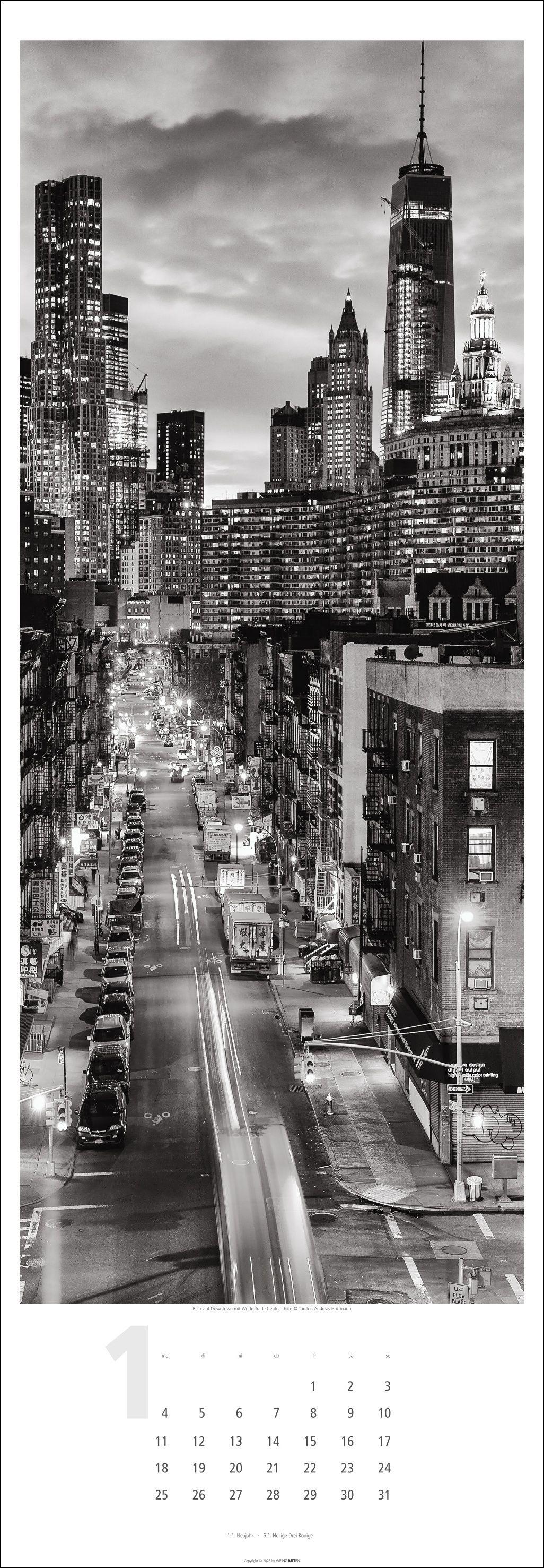 Beispielinhalt (Bild) New York XXL Kalender 2027