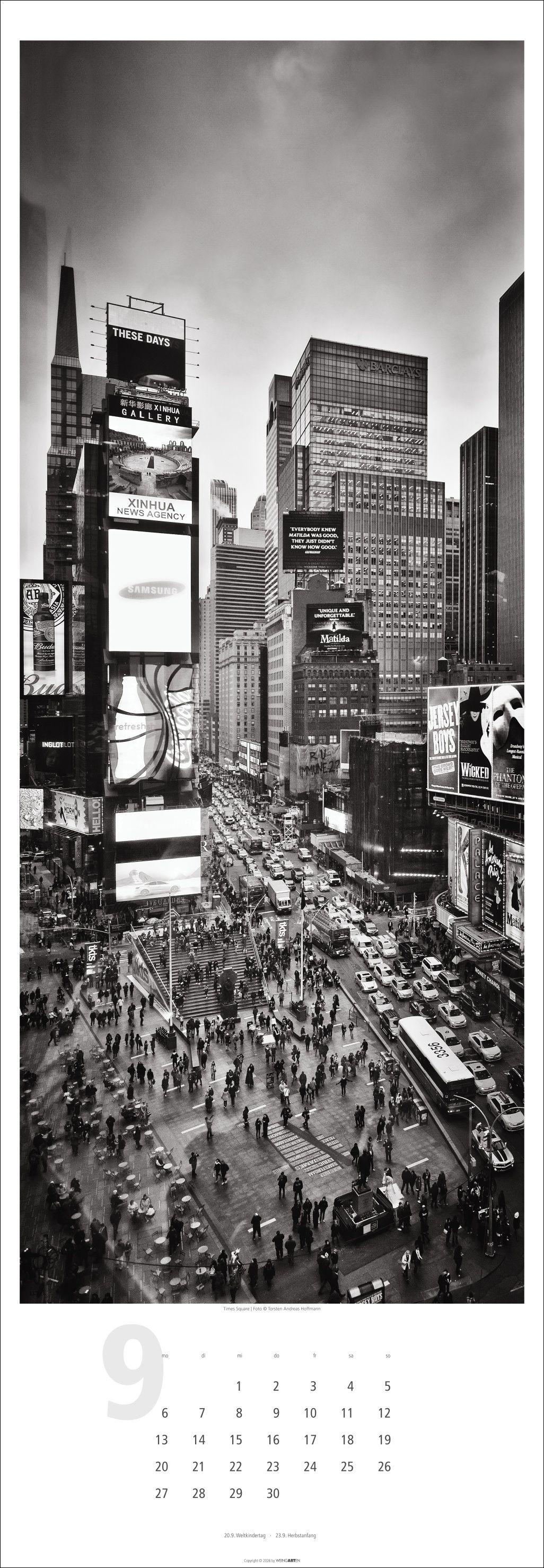 Beispielinhalt (Bild) New York XXL Kalender 2027