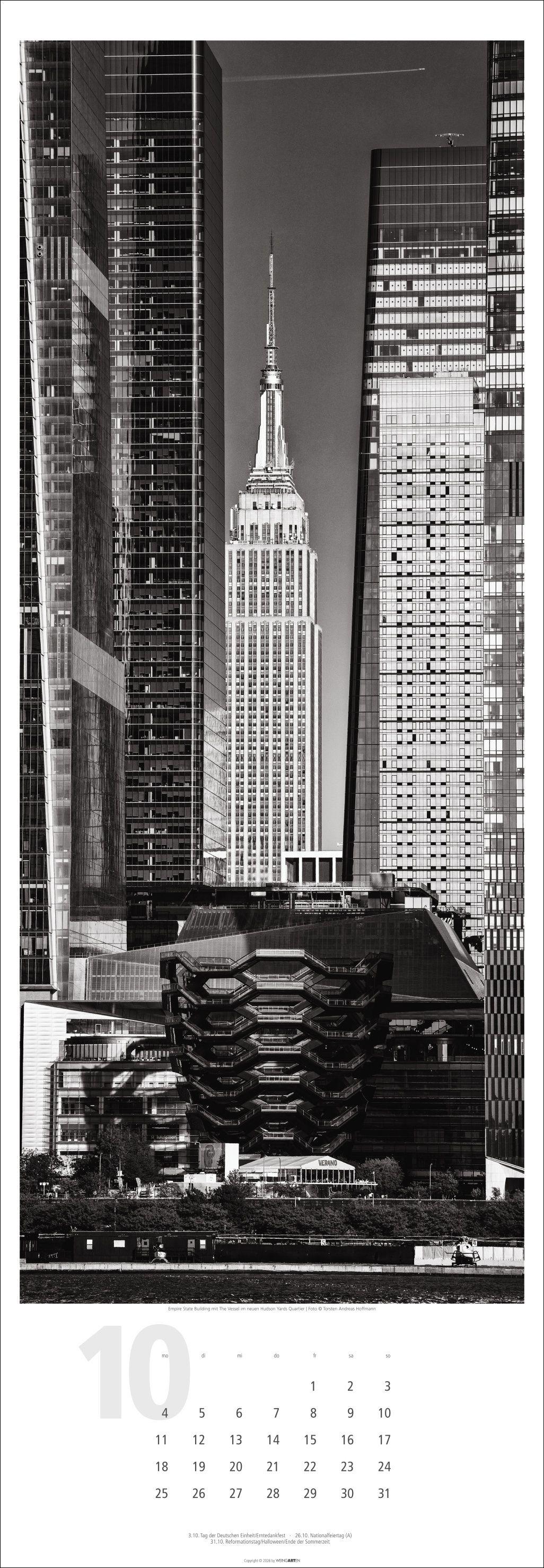 Beispielinhalt (Bild) New York XXL Kalender 2027