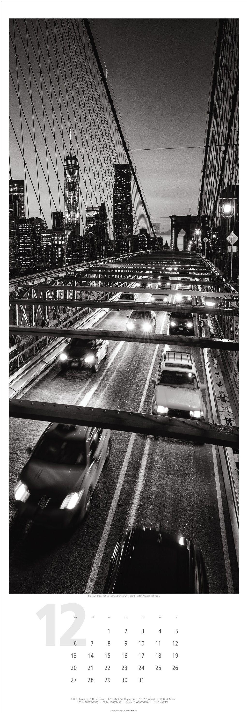 Beispielinhalt (Bild) New York XXL Kalender 2027