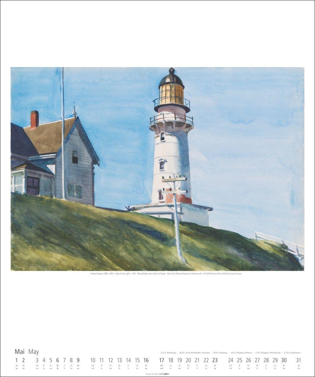 Beispielinhalt (Bild) Edward Hopper Kalender 2027