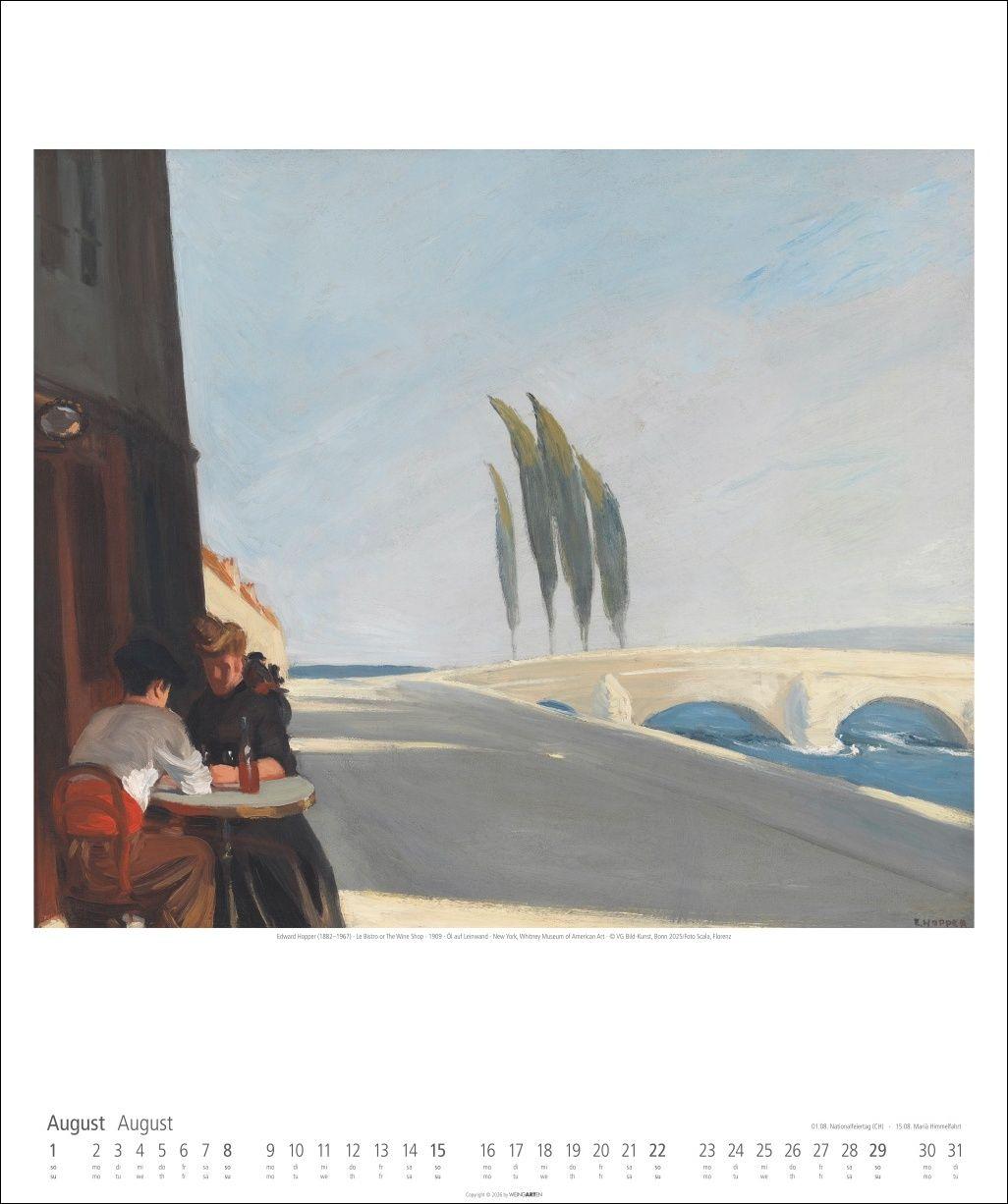 Beispielinhalt (Bild) Edward Hopper Kalender 2027