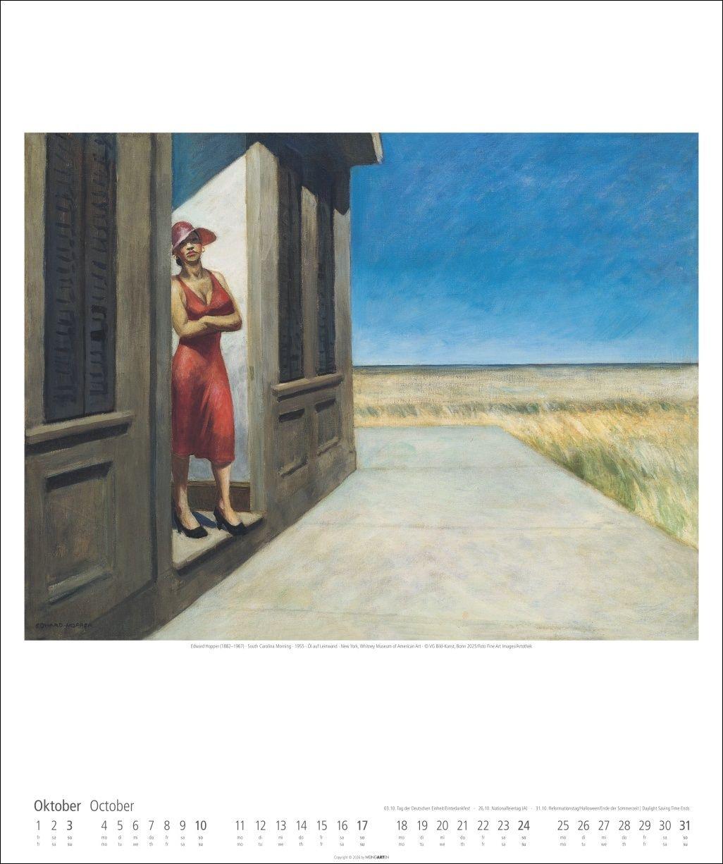 Beispielinhalt (Bild) Edward Hopper Kalender 2027