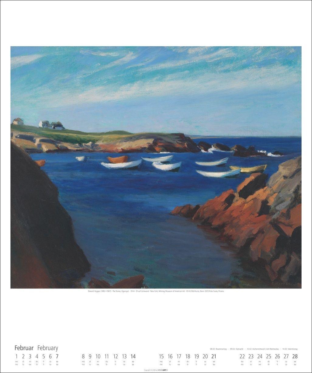 Beispielinhalt (Bild) Edward Hopper Kalender 2027