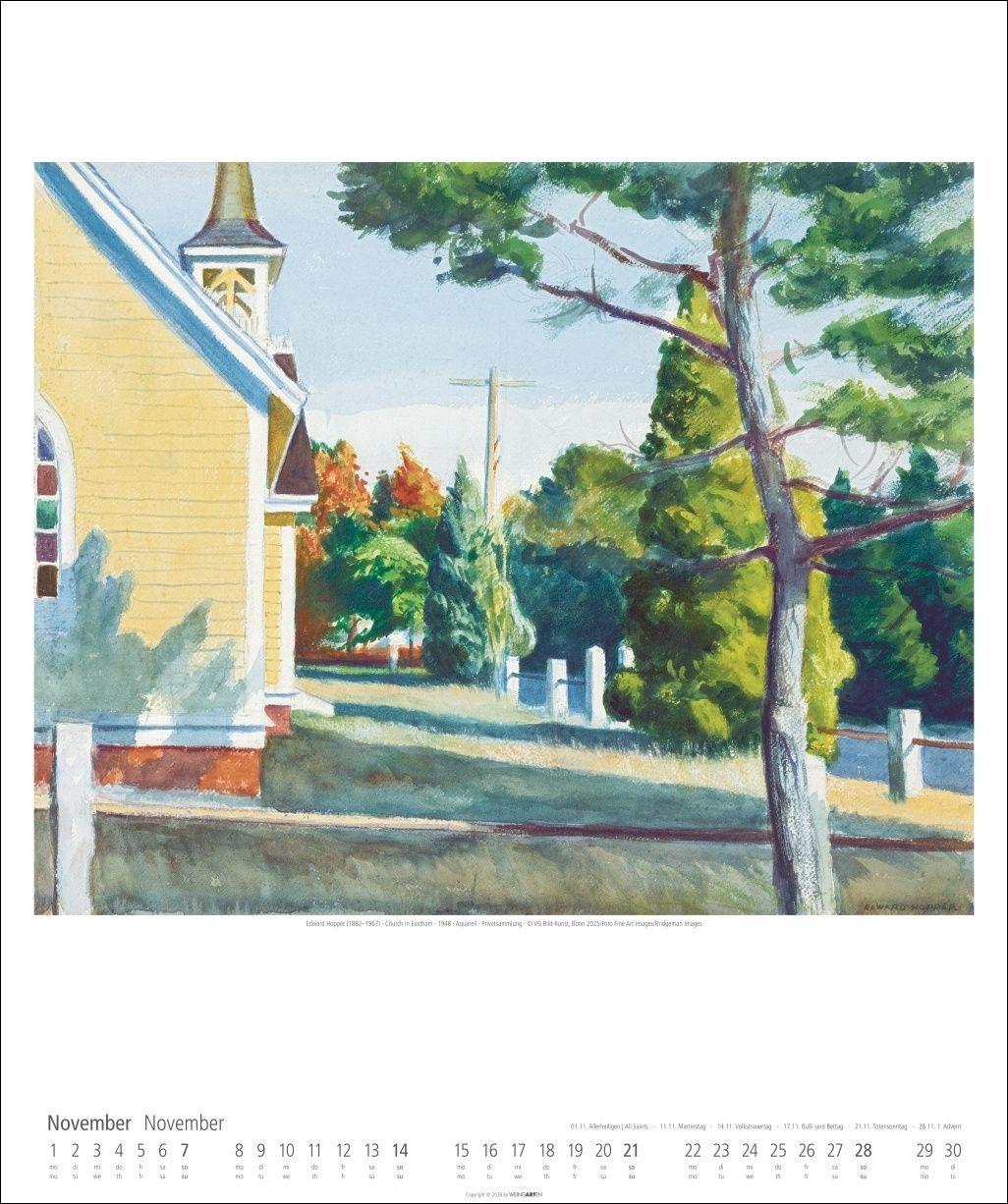Beispielinhalt (Bild) Edward Hopper Kalender 2027