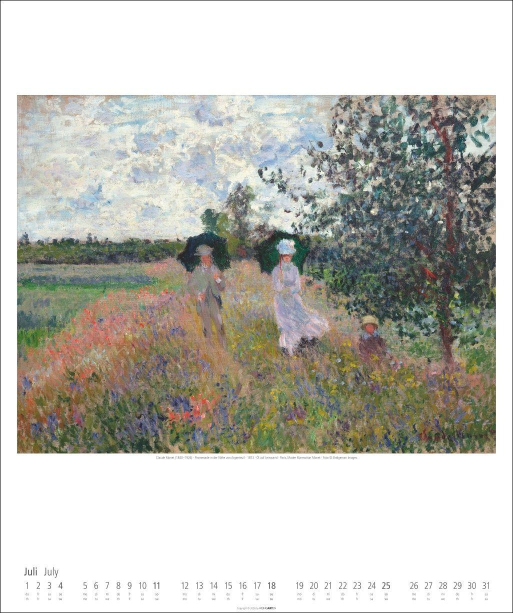 Beispielinhalt (Bild) Claude Monet Kalender 2027