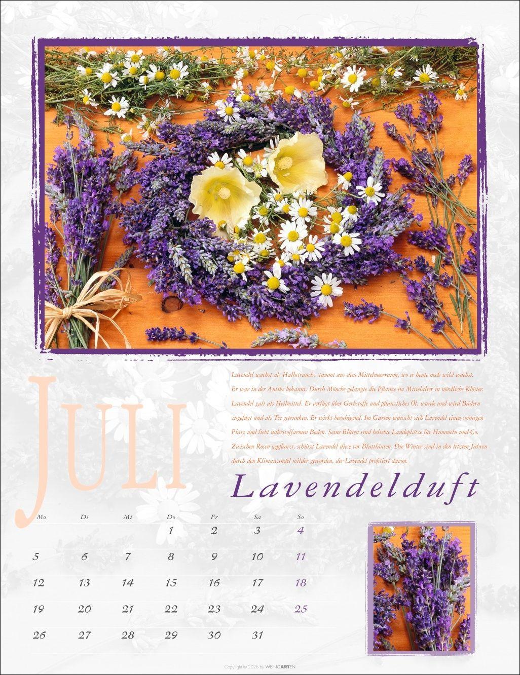 Beispielinhalt (Bild) Duftkalender 2027