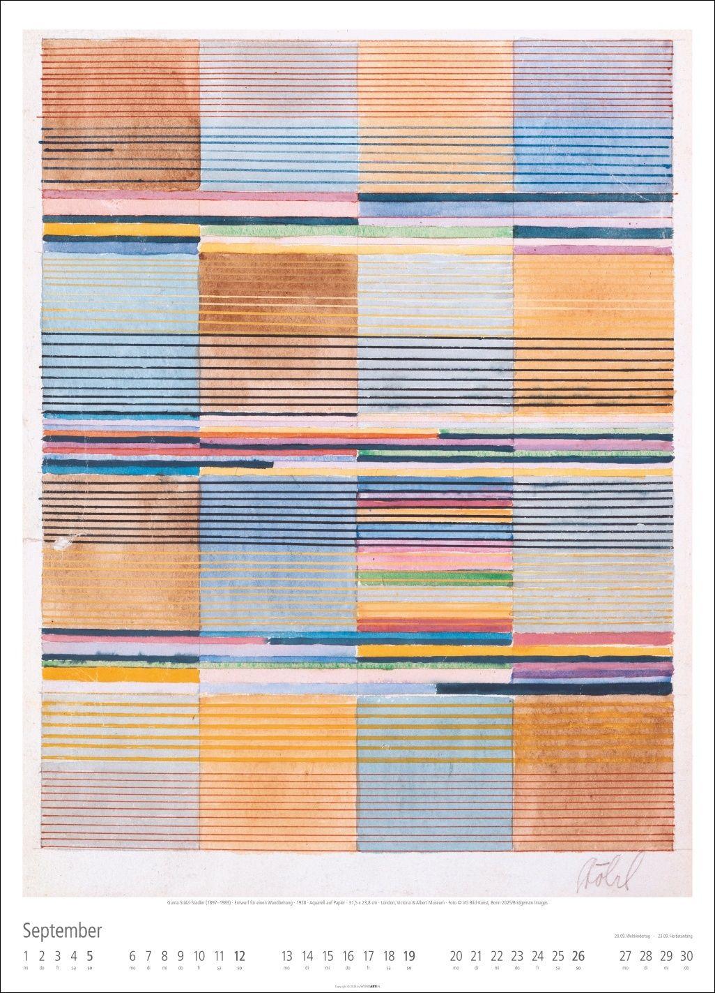 Beispielinhalt (Bild) Bauhaus Kalender 2027