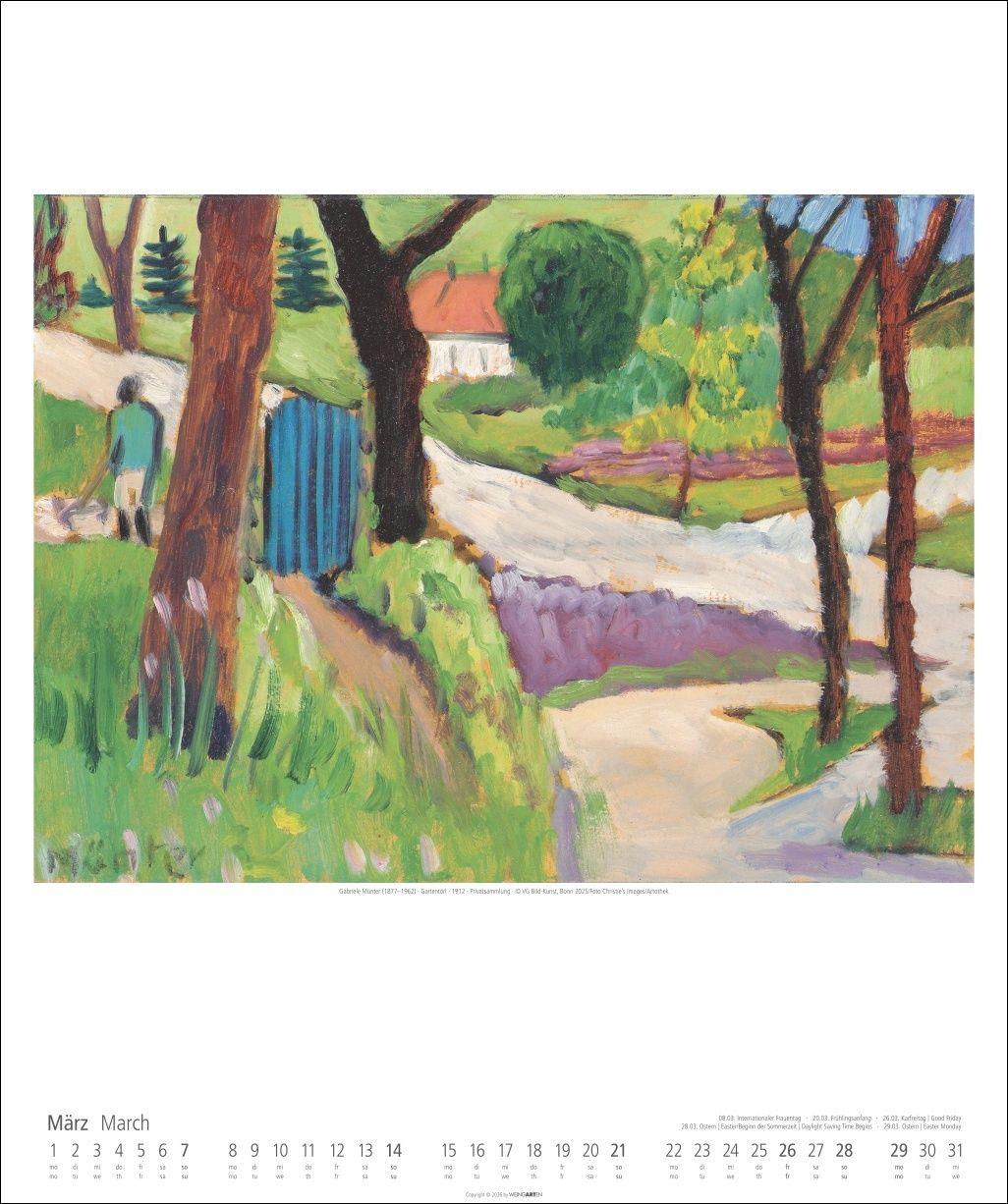 Beispielinhalt (Bild) Gabriele Münter Kalender 2027