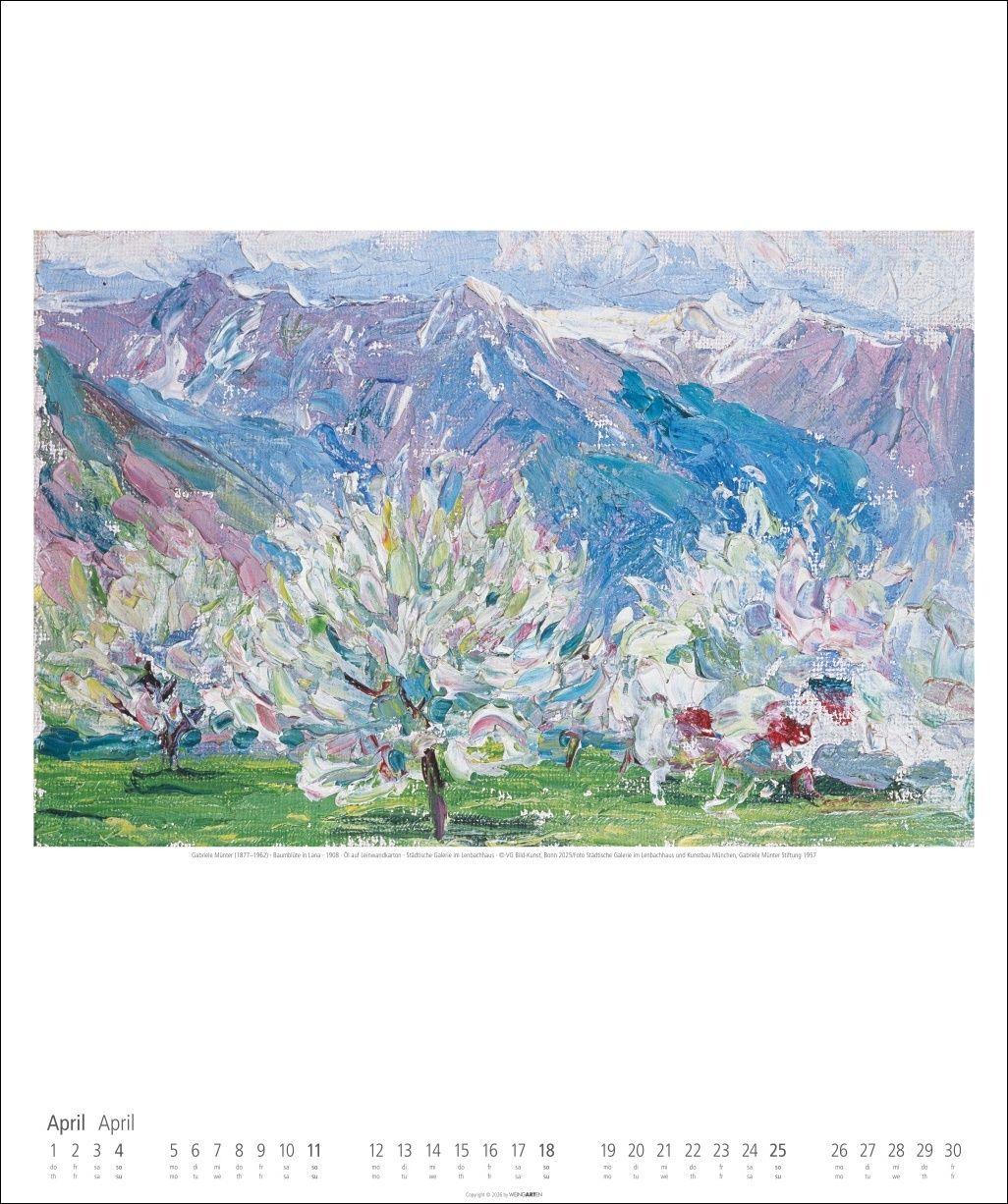 Beispielinhalt (Bild) Gabriele Münter Kalender 2027