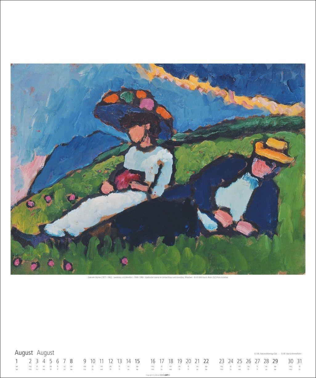 Beispielinhalt (Bild) Gabriele Münter Kalender 2027