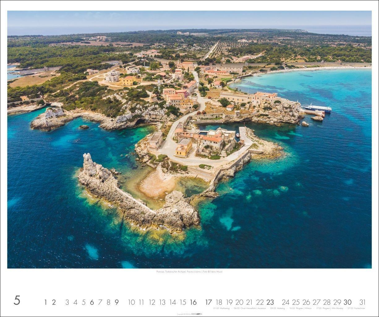 Beispielinhalt (Bild) Toskana Kalender 2027 - Zypressen und das Licht des Südens