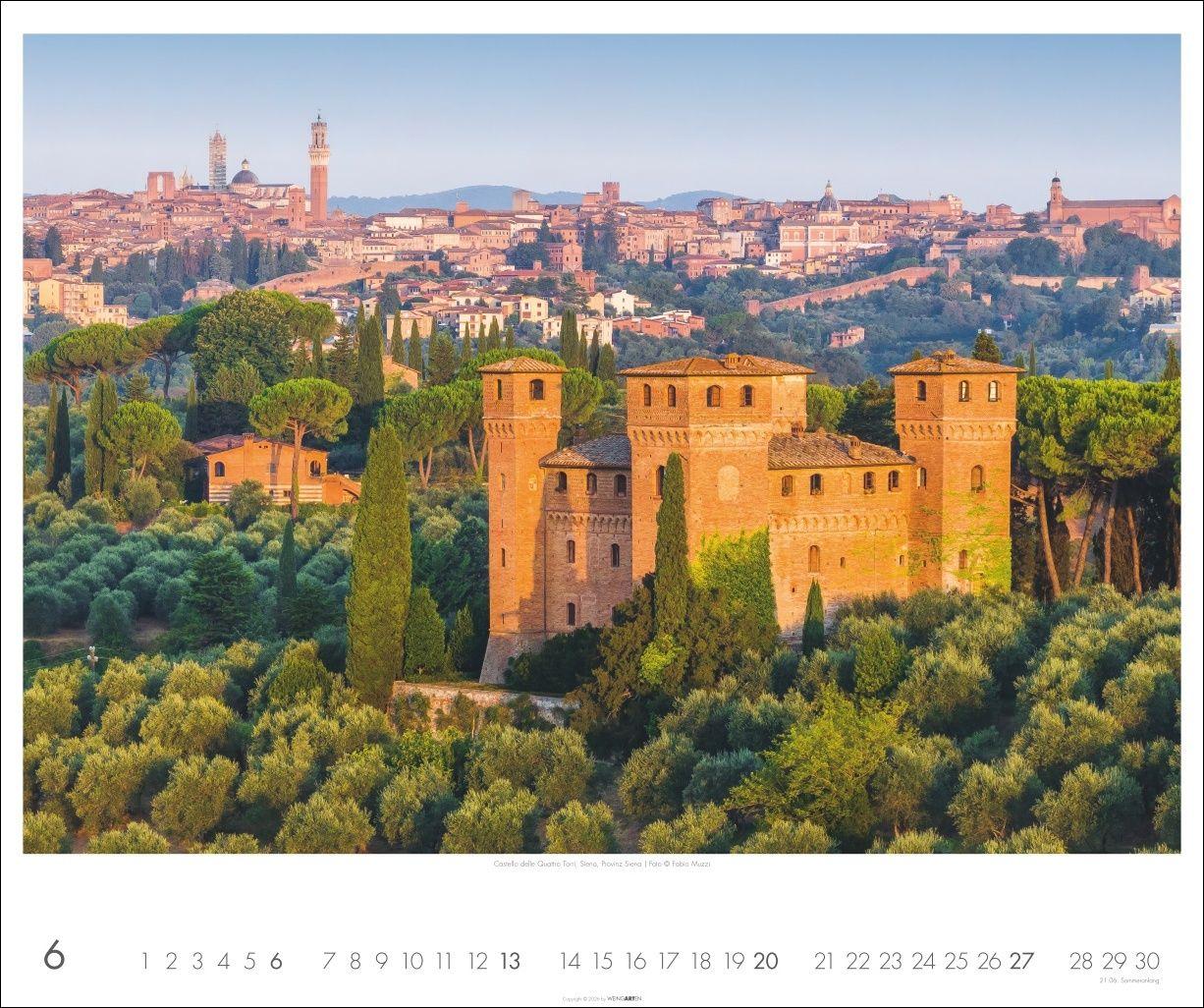 Beispielinhalt (Bild) Toskana Kalender 2027 - Zypressen und das Licht des Südens