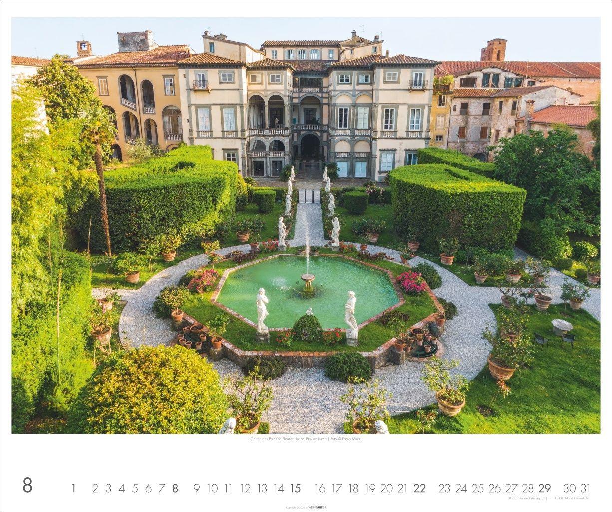 Beispielinhalt (Bild) Toskana Kalender 2027 - Zypressen und das Licht des Südens