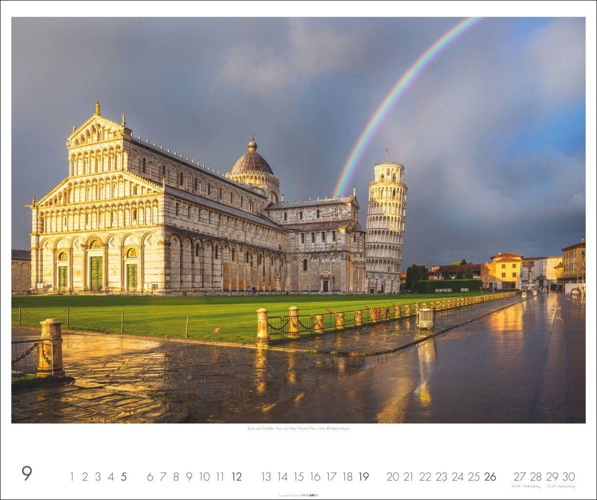 Beispielinhalt (Bild) Toskana Kalender 2027 - Zypressen und das Licht des Südens