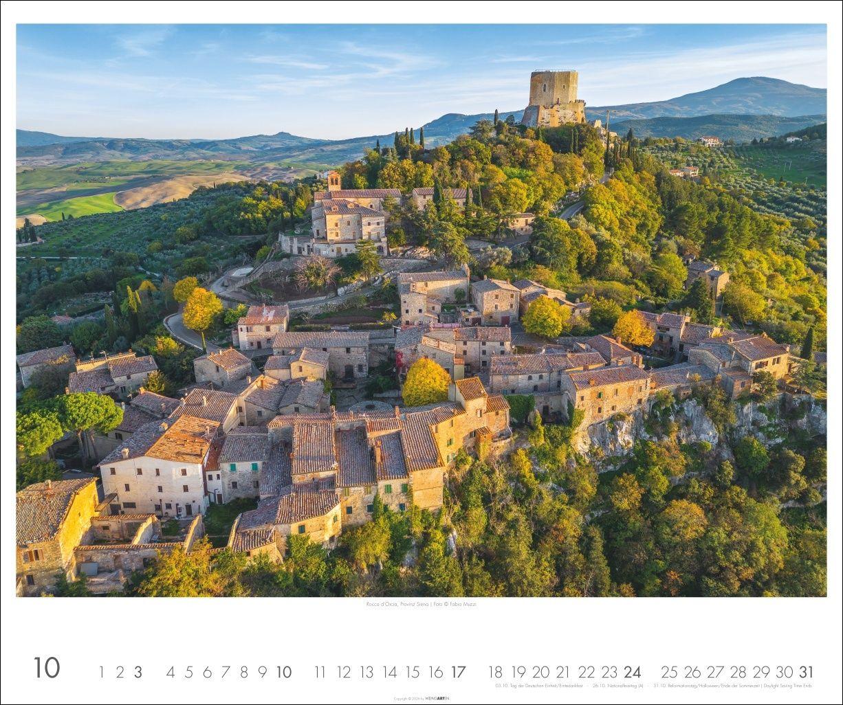 Beispielinhalt (Bild) Toskana Kalender 2027 - Zypressen und das Licht des Südens