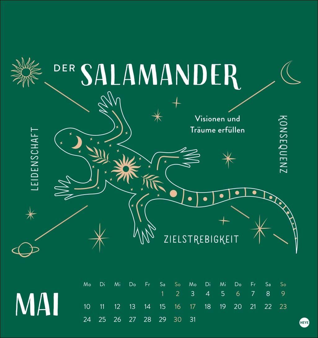 Beispielinhalt (Bild) Krafttiere Postkartenkalender 2027