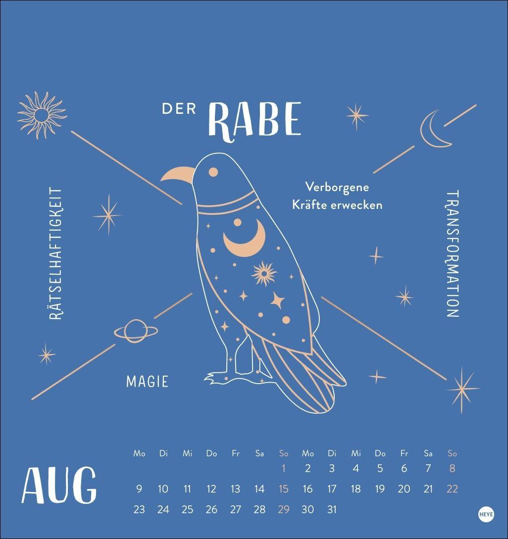 Beispielinhalt (Bild) Krafttiere Postkartenkalender 2027