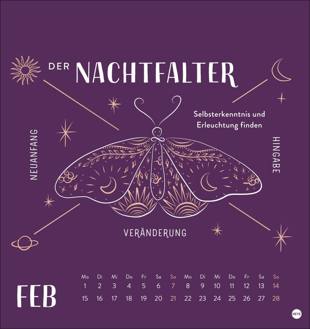 Beispielinhalt (Bild) Krafttiere Postkartenkalender 2027