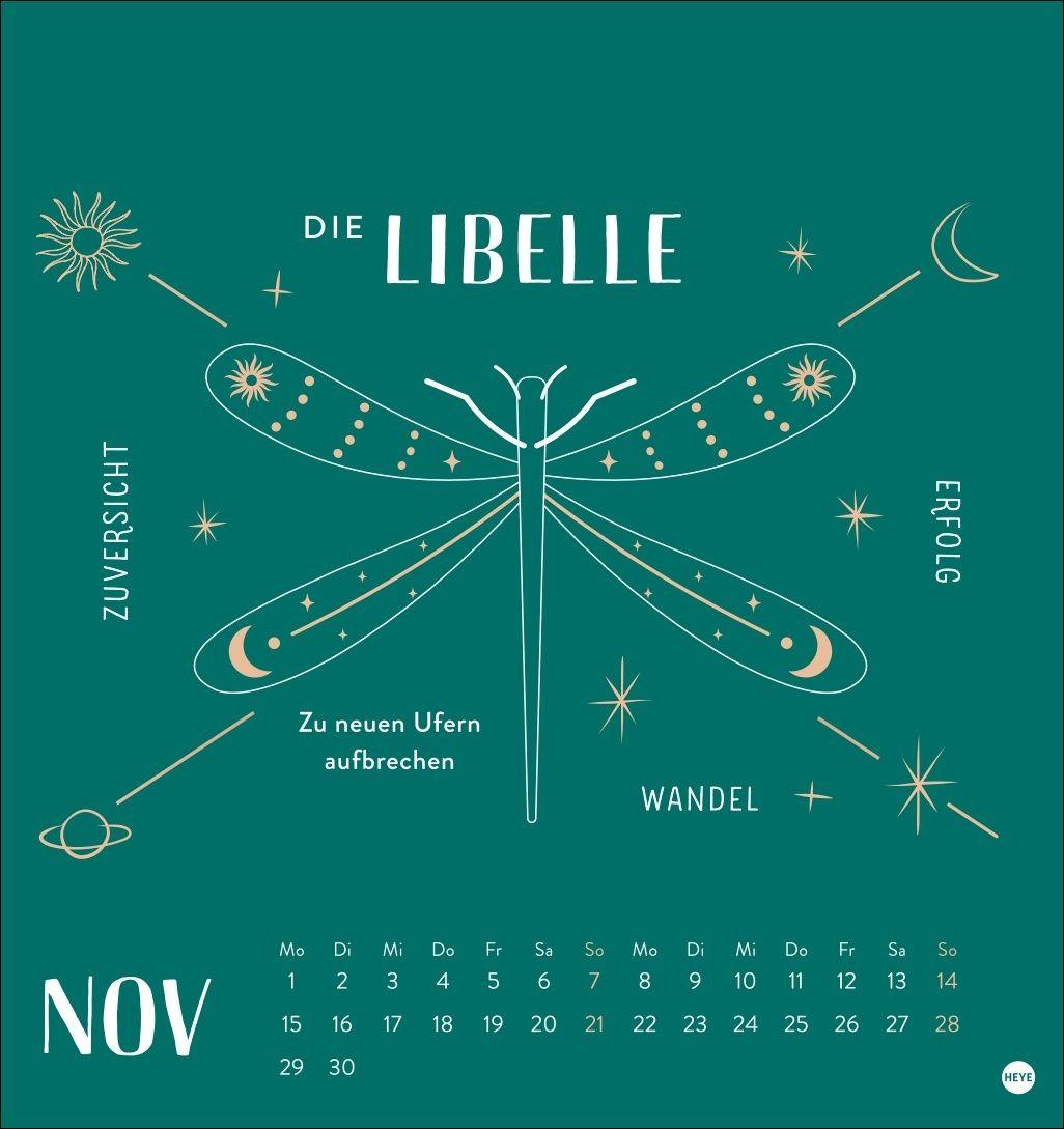 Beispielinhalt (Bild) Krafttiere Postkartenkalender 2027