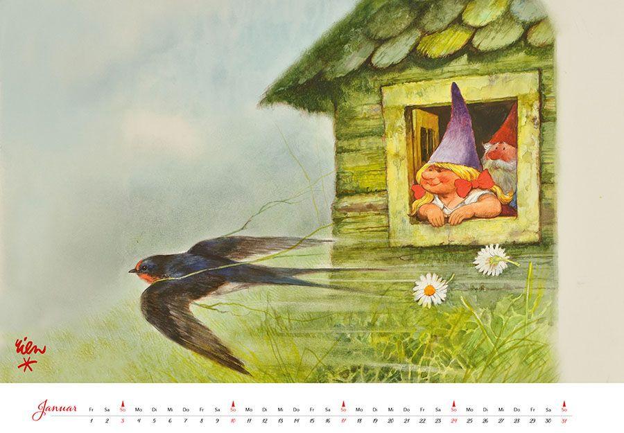 Beispielinhalt (Bild) Heinzelmännchen Kalender 2027