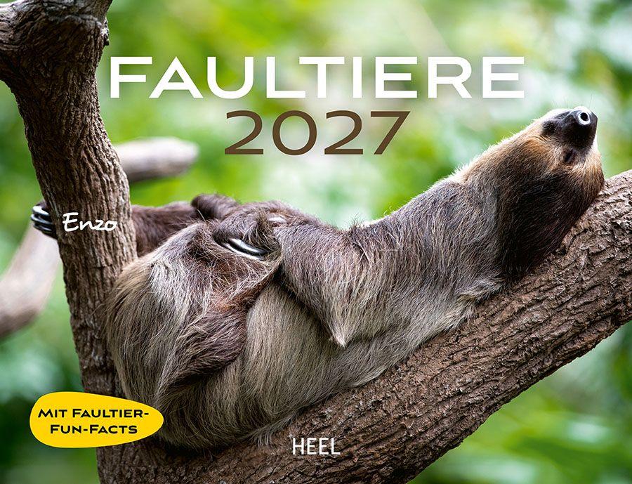 Vorderes Coverbild Faultiere Kalender 2027 Eintragkalender