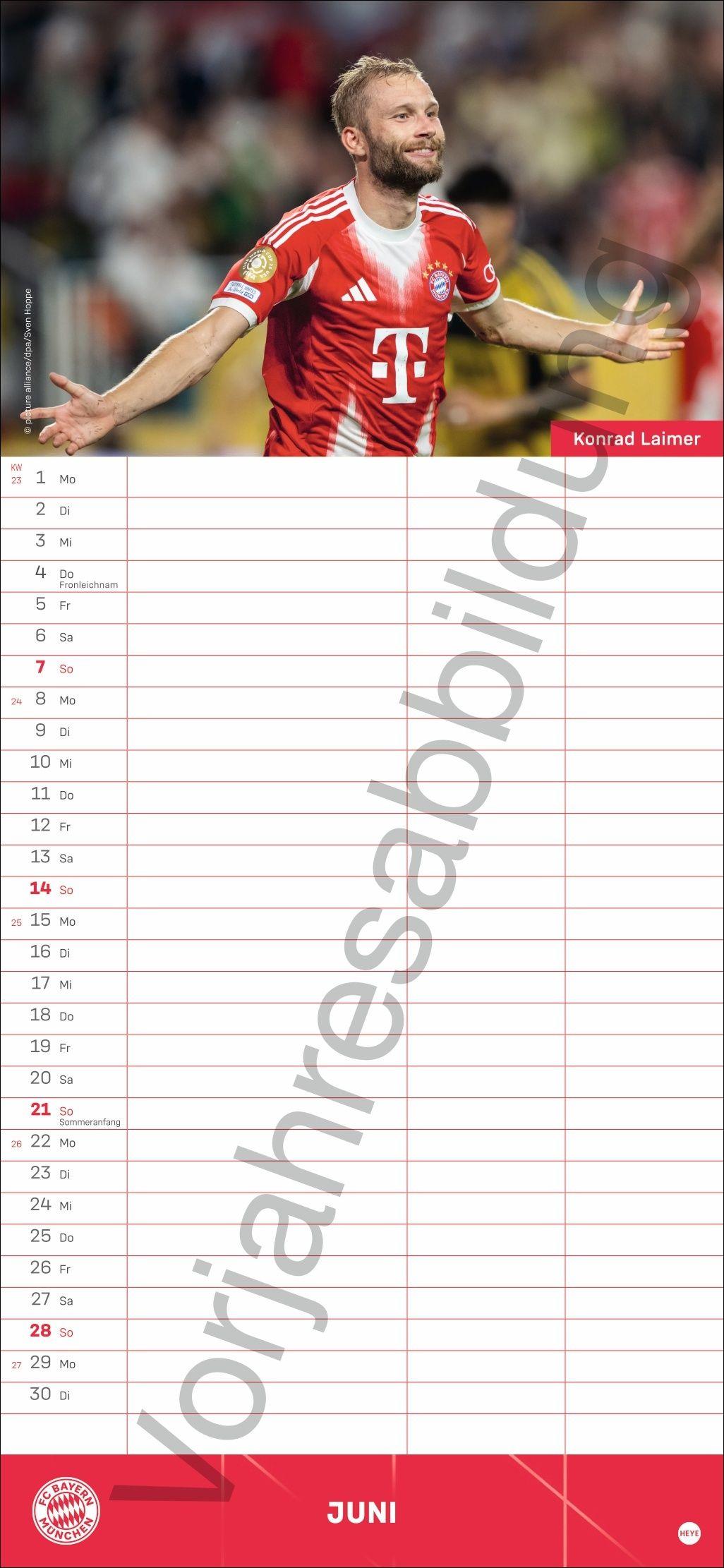 Beispielinhalt (Bild) FC Bayern München Fanplaner 2027