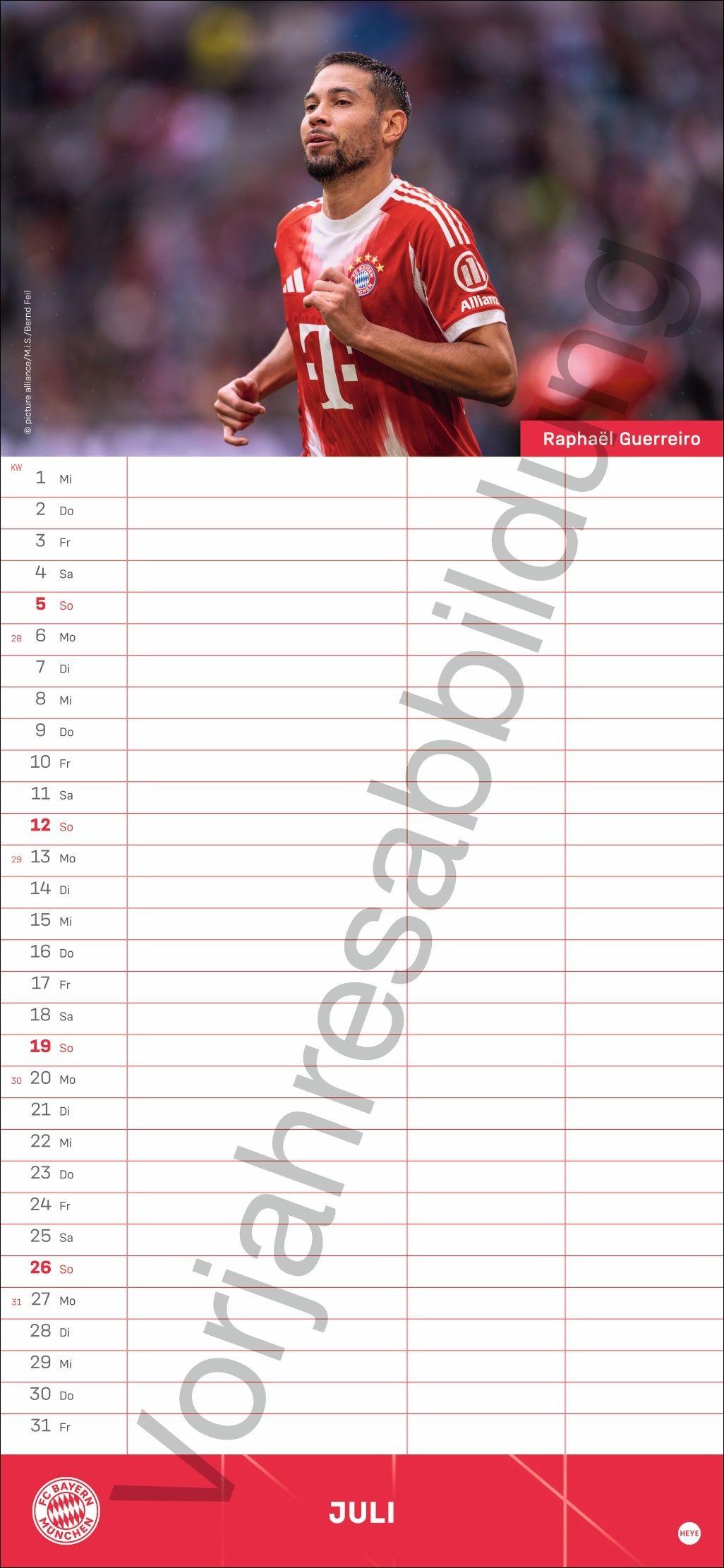 Beispielinhalt (Bild) FC Bayern München Fanplaner 2027