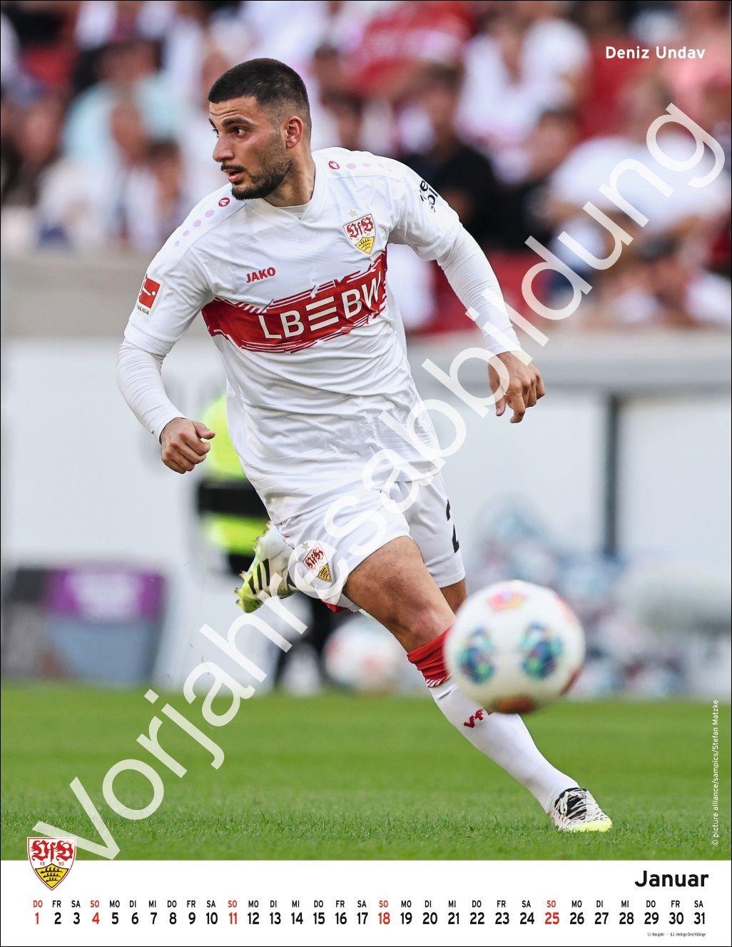 Beispielinhalt (Bild) VfB Stuttgart Posterkalender 2027