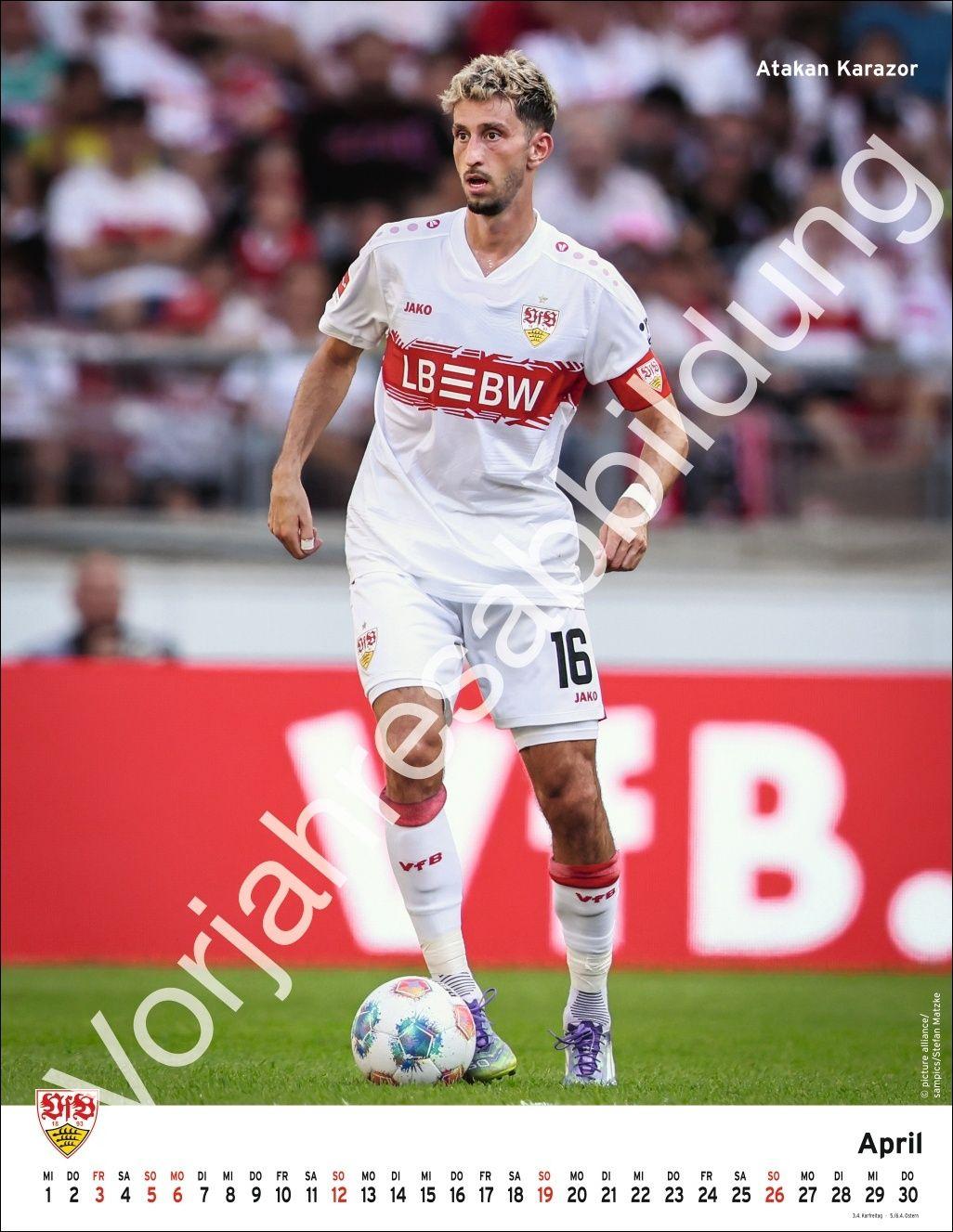 Beispielinhalt (Bild) VfB Stuttgart Posterkalender 2027