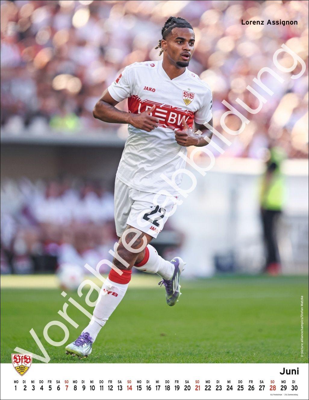 Beispielinhalt (Bild) VfB Stuttgart Posterkalender 2027