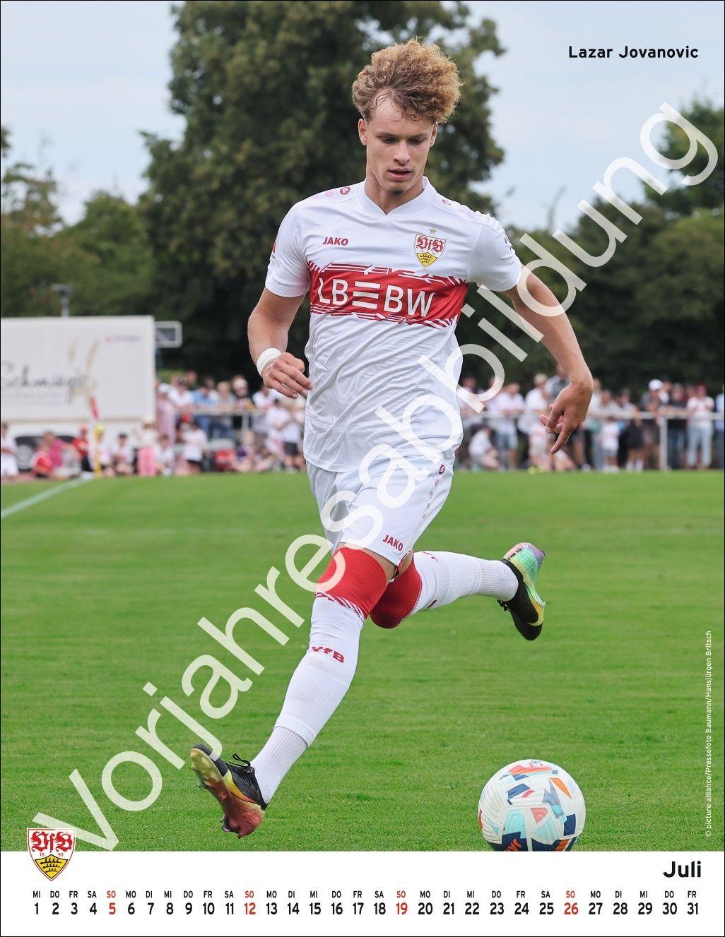 Beispielinhalt (Bild) VfB Stuttgart Posterkalender 2027