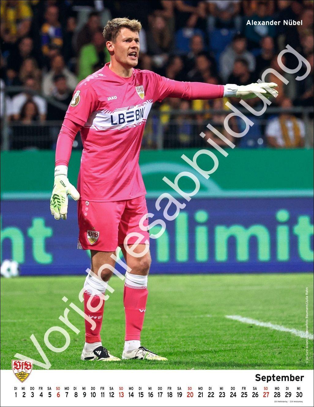 Beispielinhalt (Bild) VfB Stuttgart Posterkalender 2027