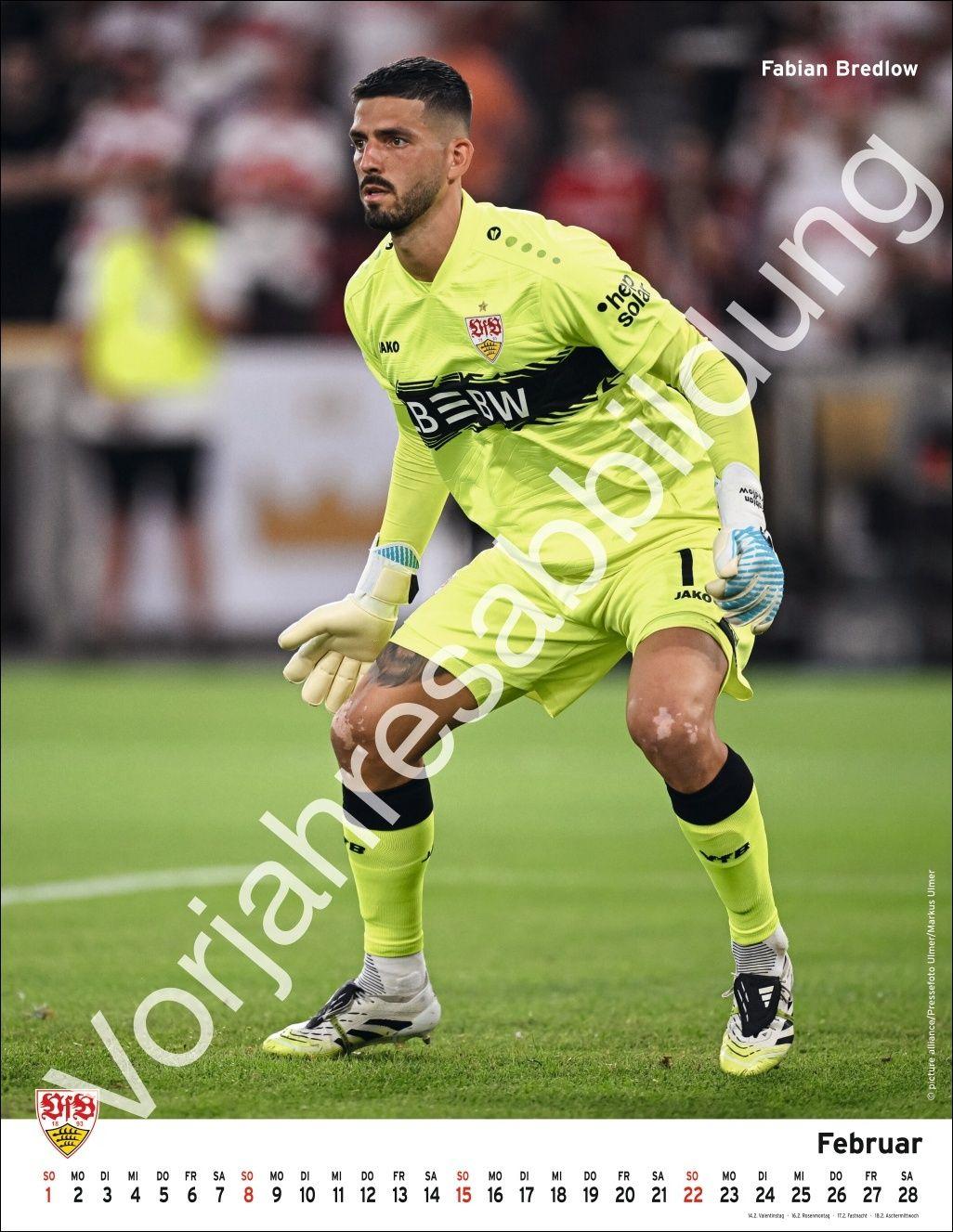 Beispielinhalt (Bild) VfB Stuttgart Posterkalender 2027