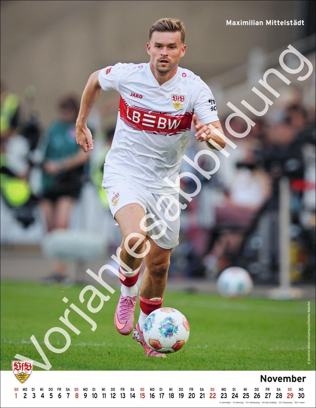 Beispielinhalt (Bild) VfB Stuttgart Posterkalender 2027