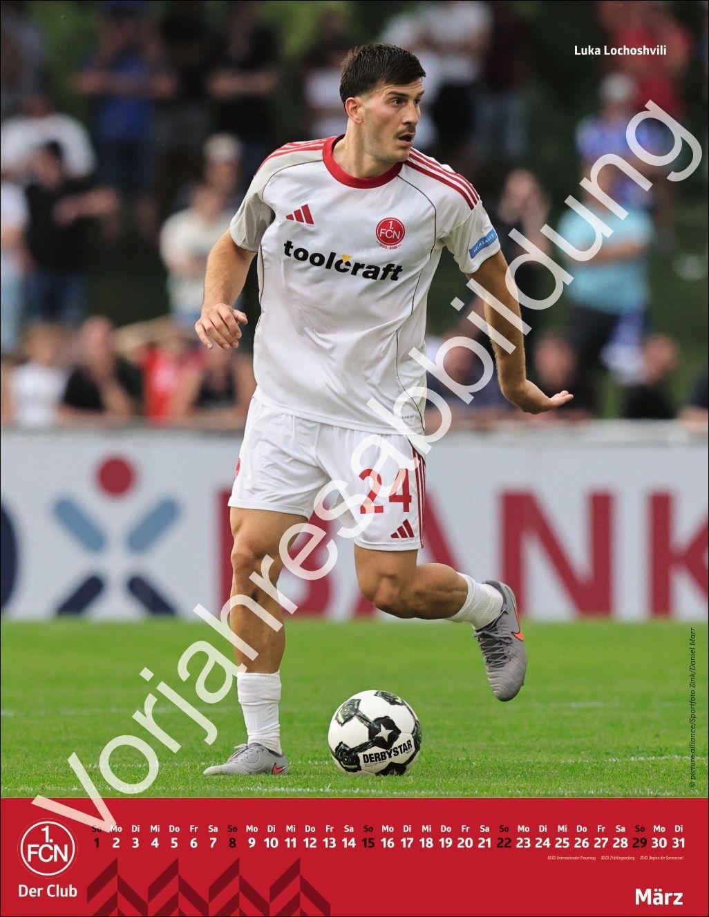 Beispielinhalt (Bild) 1. FC Nürnberg Posterkalender 2027