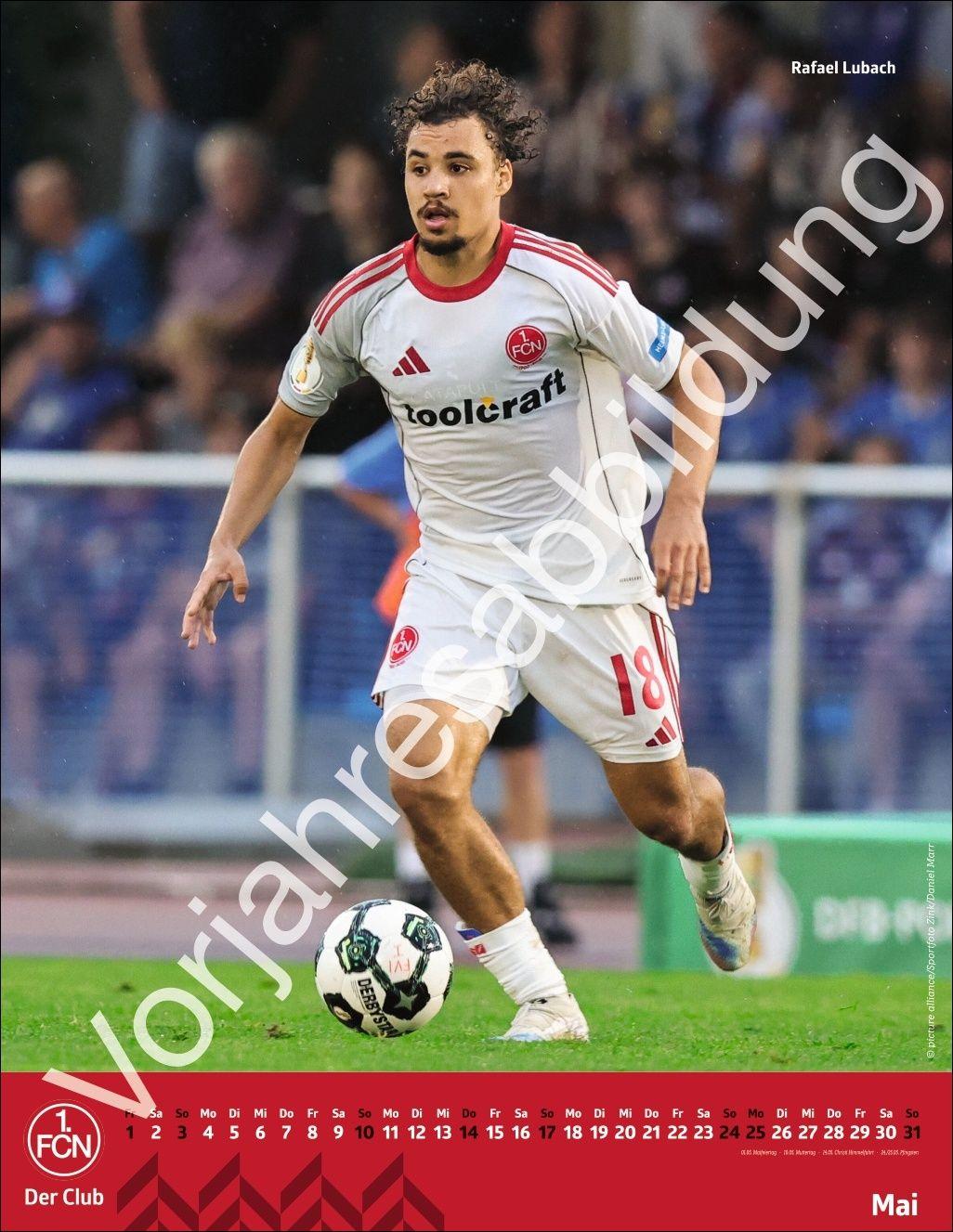 Beispielinhalt (Bild) 1. FC Nürnberg Posterkalender 2027