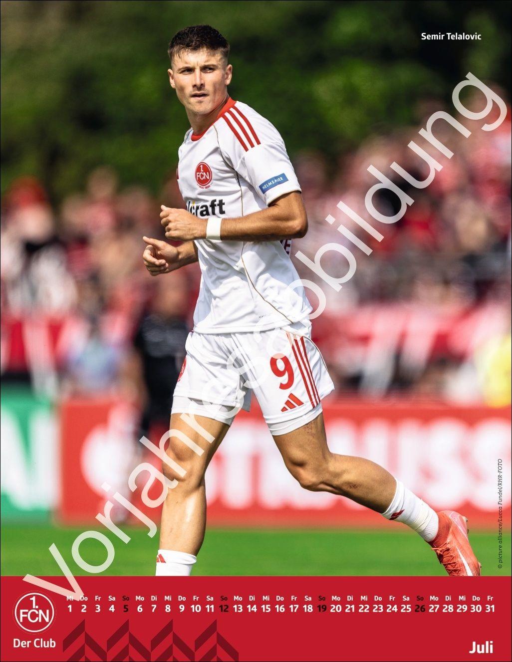 Beispielinhalt (Bild) 1. FC Nürnberg Posterkalender 2027