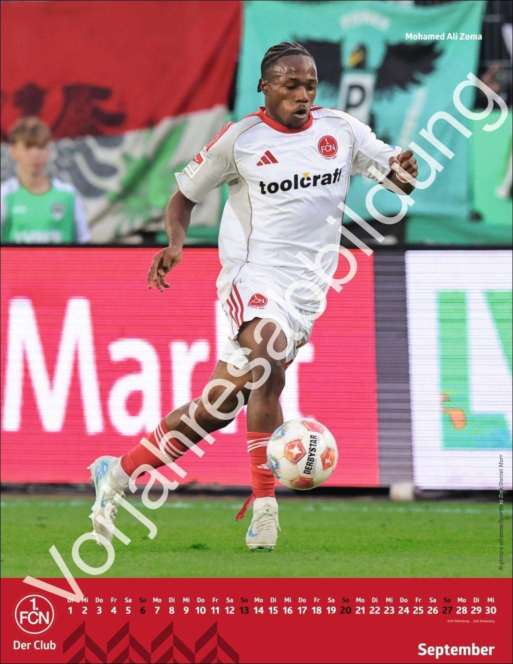 Beispielinhalt (Bild) 1. FC Nürnberg Posterkalender 2027