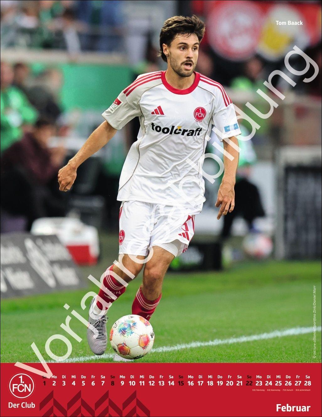 Beispielinhalt (Bild) 1. FC Nürnberg Posterkalender 2027